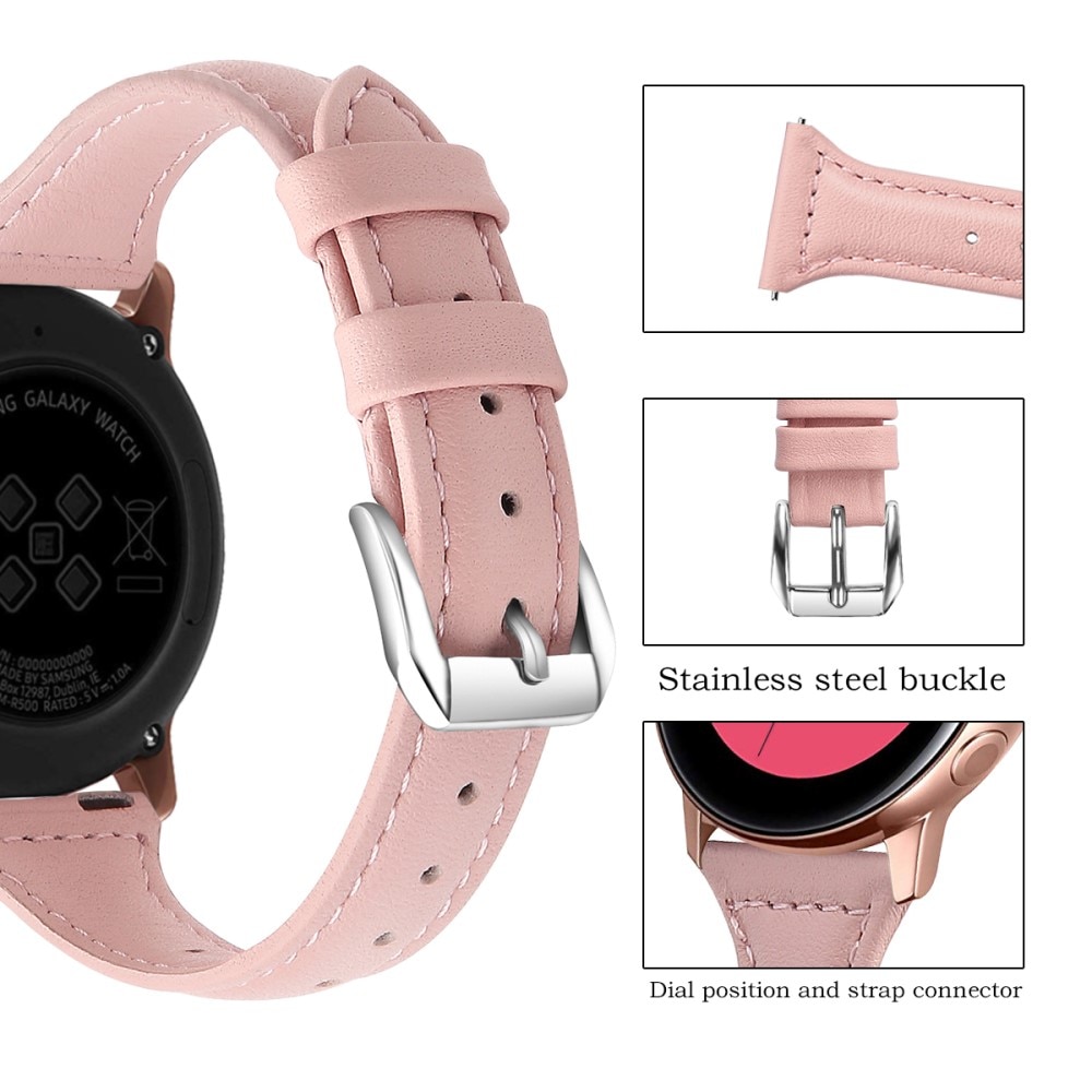 Slim Läderarmband Samsung Galaxy Watch 6 Classic 43mm rosa