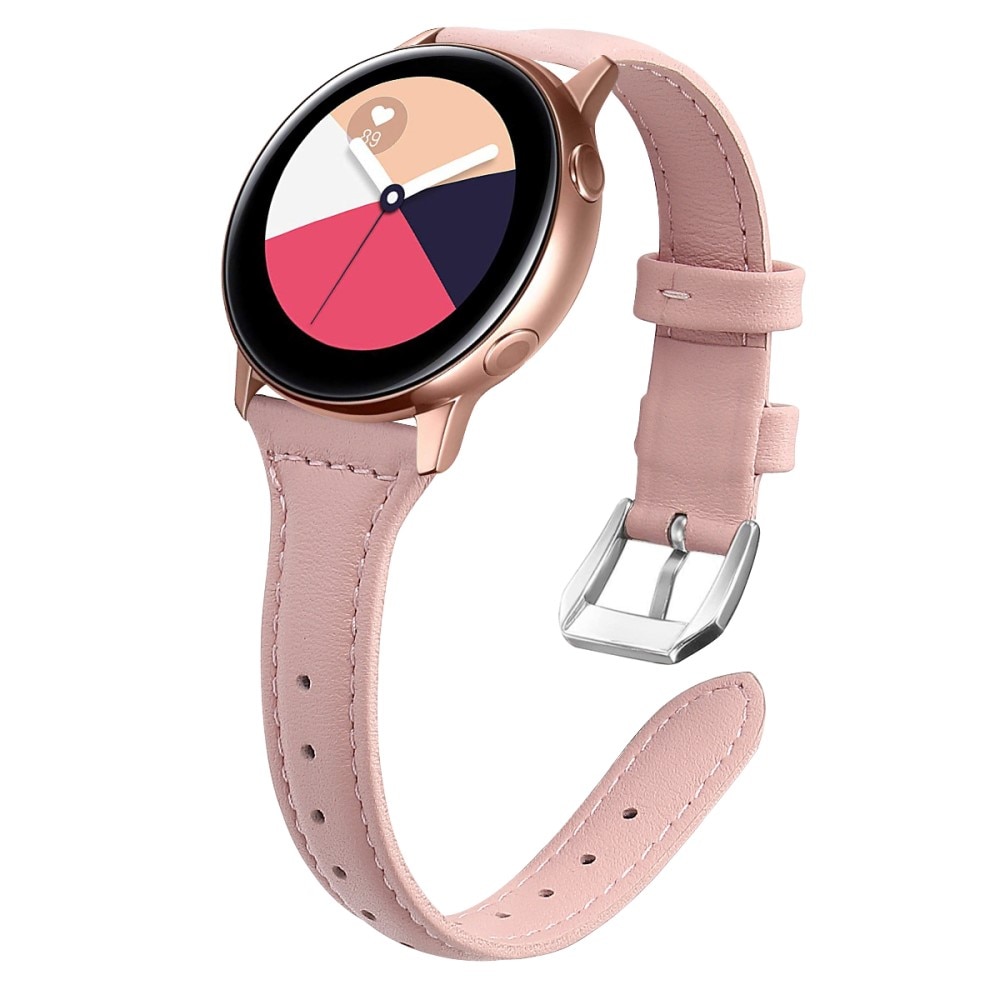 Slim Läderarmband Galaxy Watch 4 40/42/44/46 mm rosa