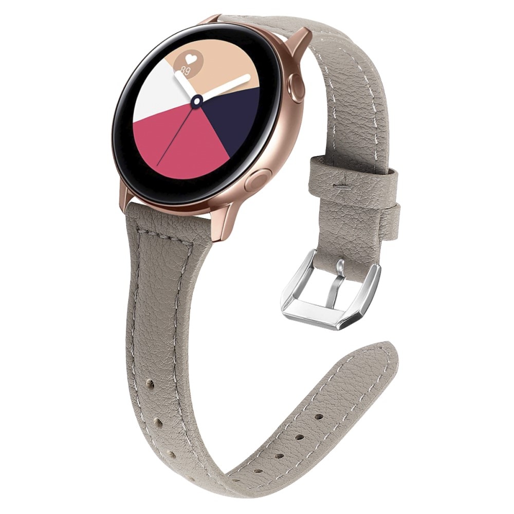 Slim Läderarmband Galaxy Watch 4 40/42/44/46 mm grå