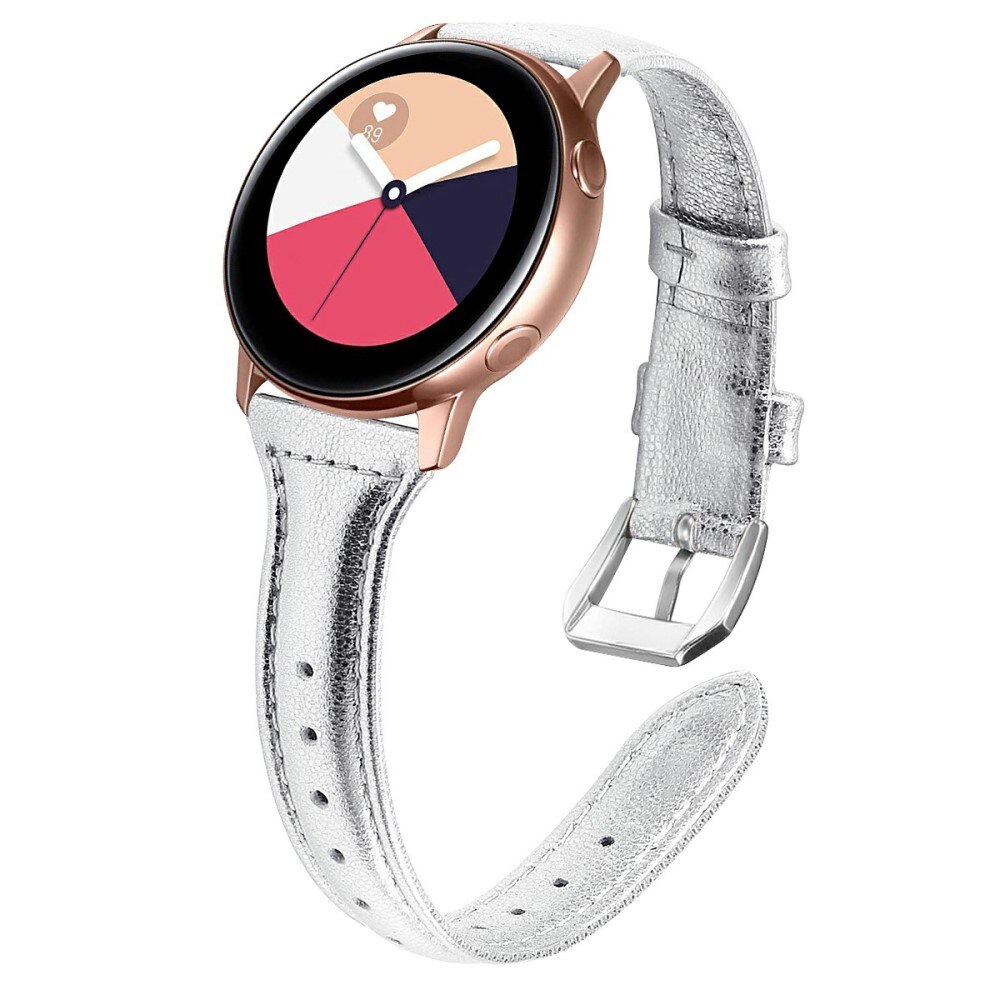 Slim Läderarmband Samsung Galaxy Watch 5 44mm silver