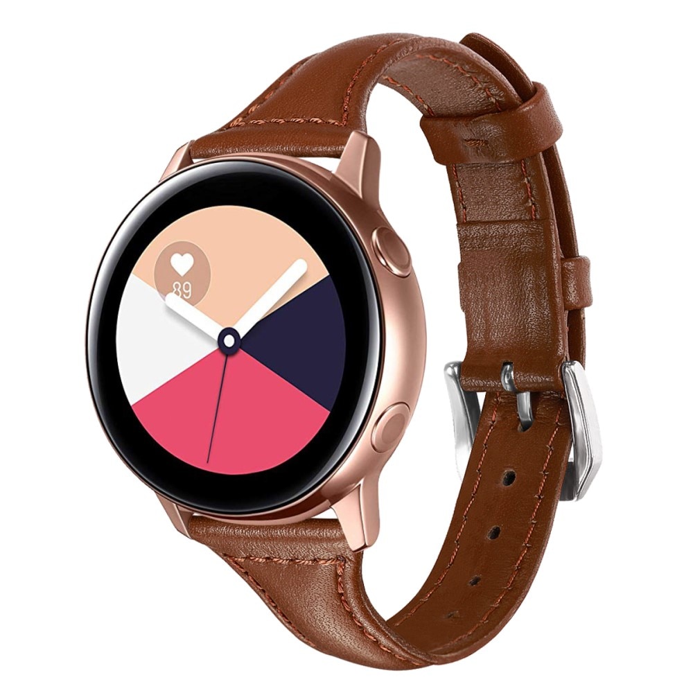 Slim Läderarmband Samsung Galaxy Watch 42mm brun