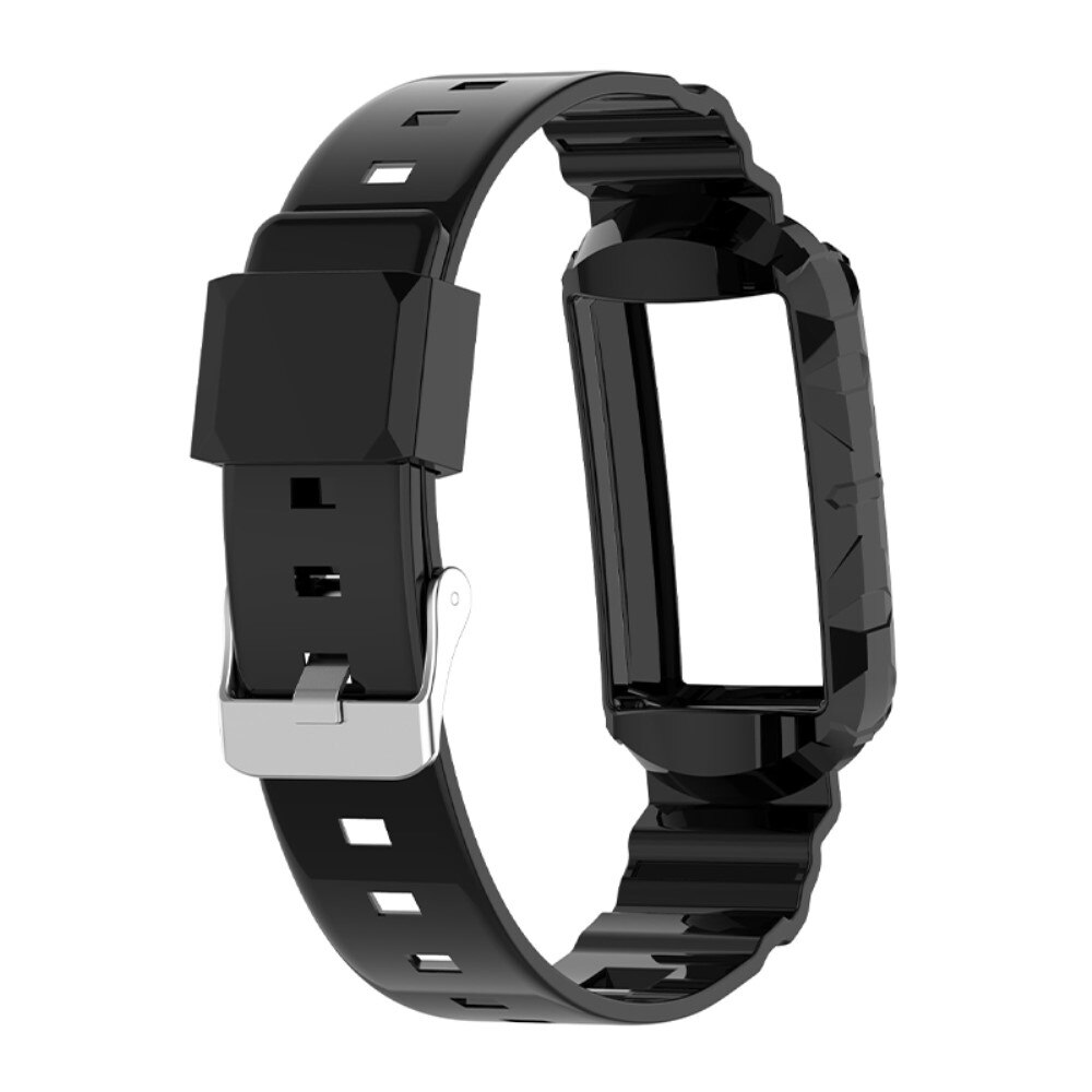 Silikonarmband skal Fitbit Charge 3/4/5 svart