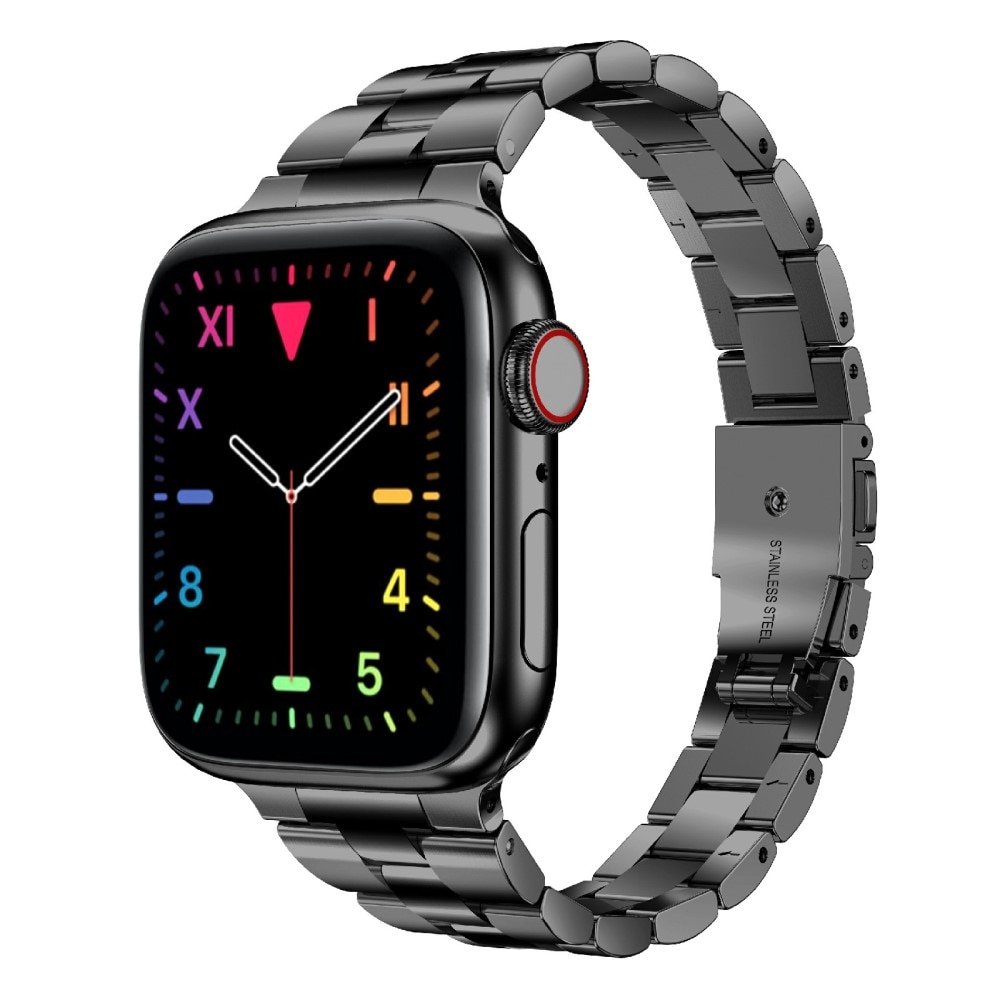 Slim Metallarmband Apple Watch 45mm Series 8 svart