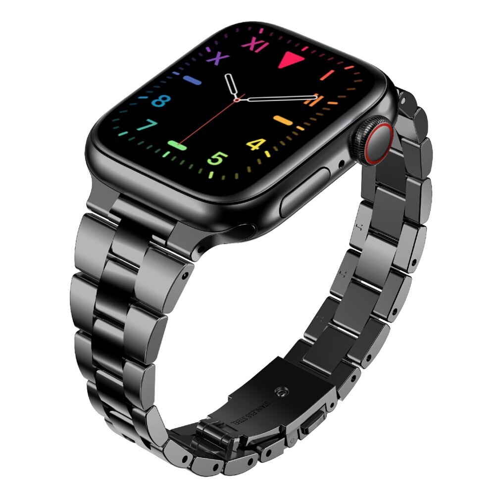 Slim Metallarmband Apple Watch 45mm Series 8 svart