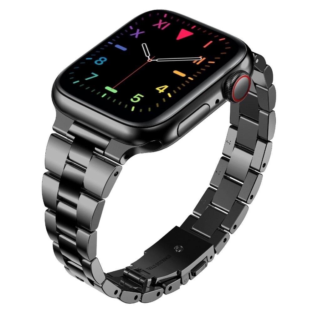 Slim Metallarmband Apple Watch 45mm Series 7 svart