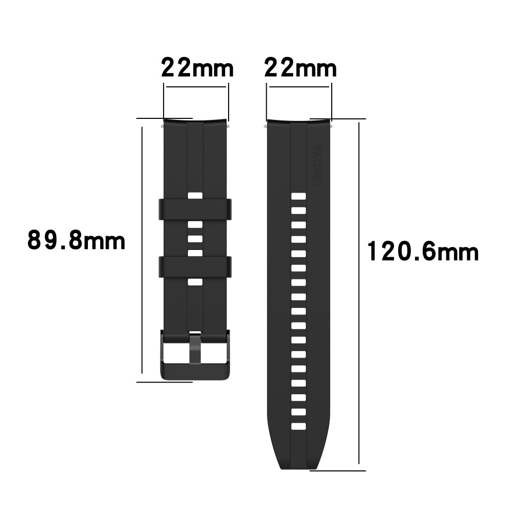Silikonarmband Huawei Watch GT 3 46mm/Watch GT Runner Svart