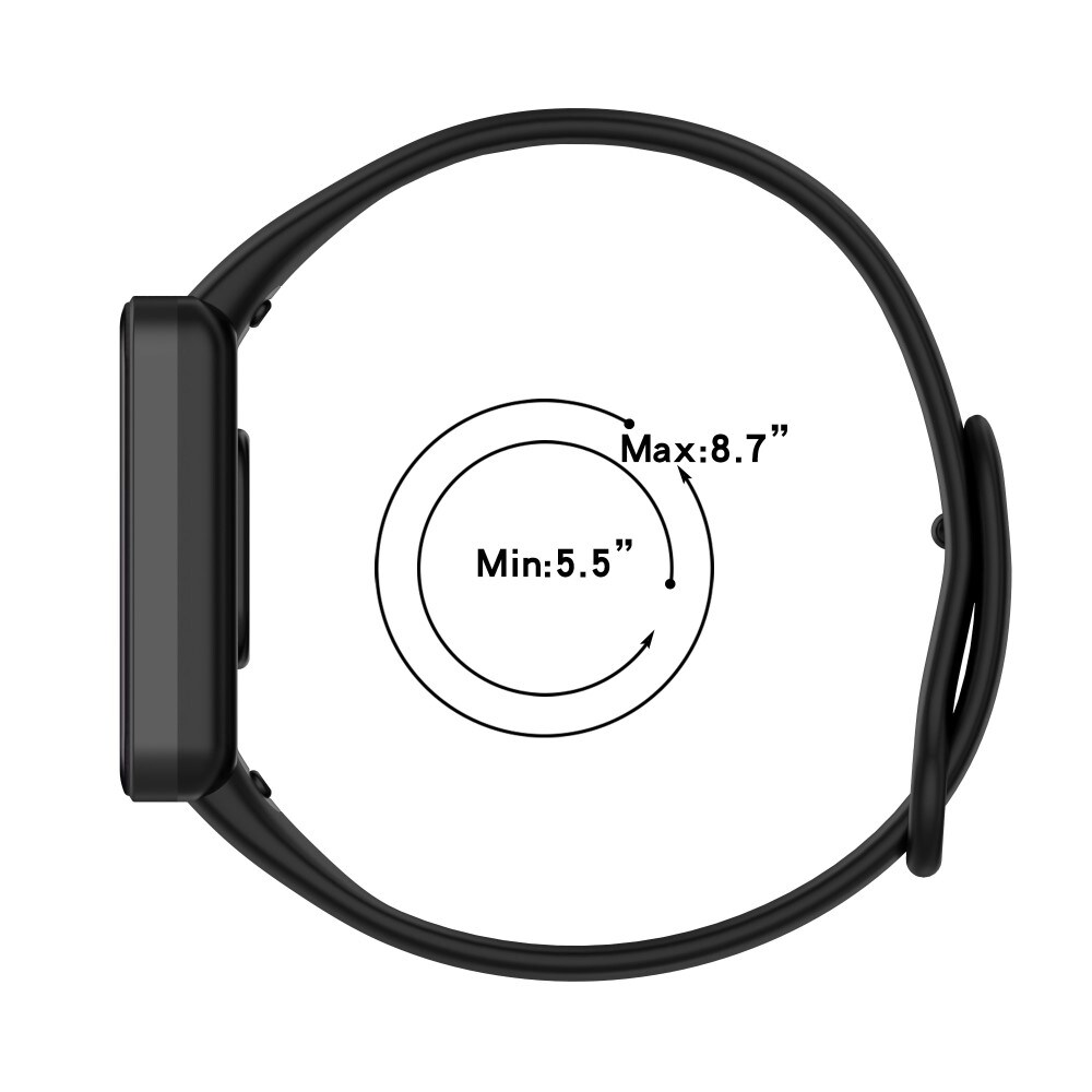 Silikonarmband Xiaomi Redmi Smart Band Pro Svart