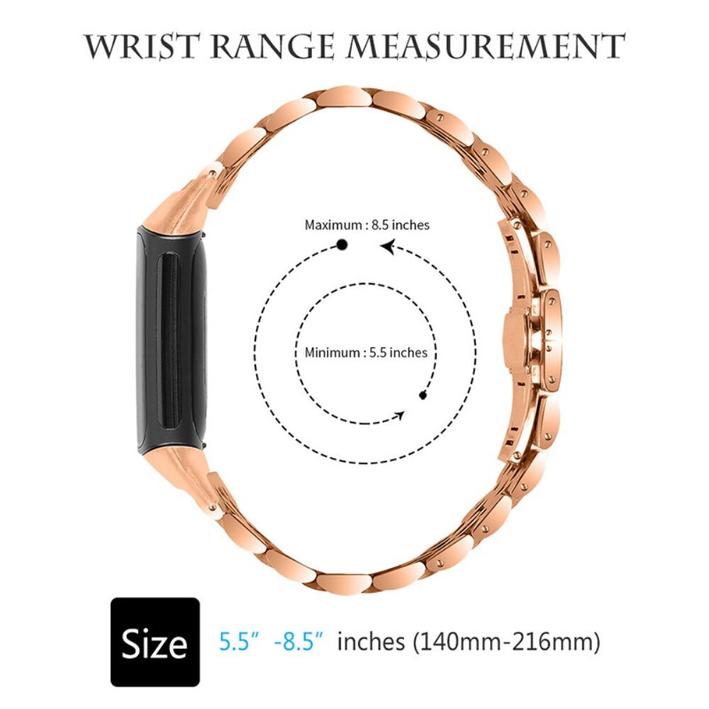 Stainless Steel Bracelet Fitbit Charge 5 Rose Gold