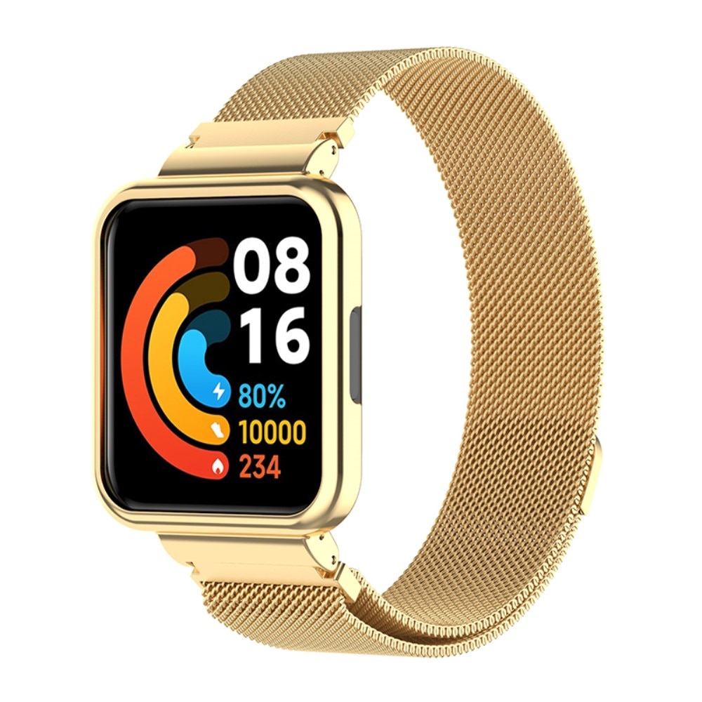 Skal+Armband Milanese Xiaomi Redmi Watch 2 Lite guld