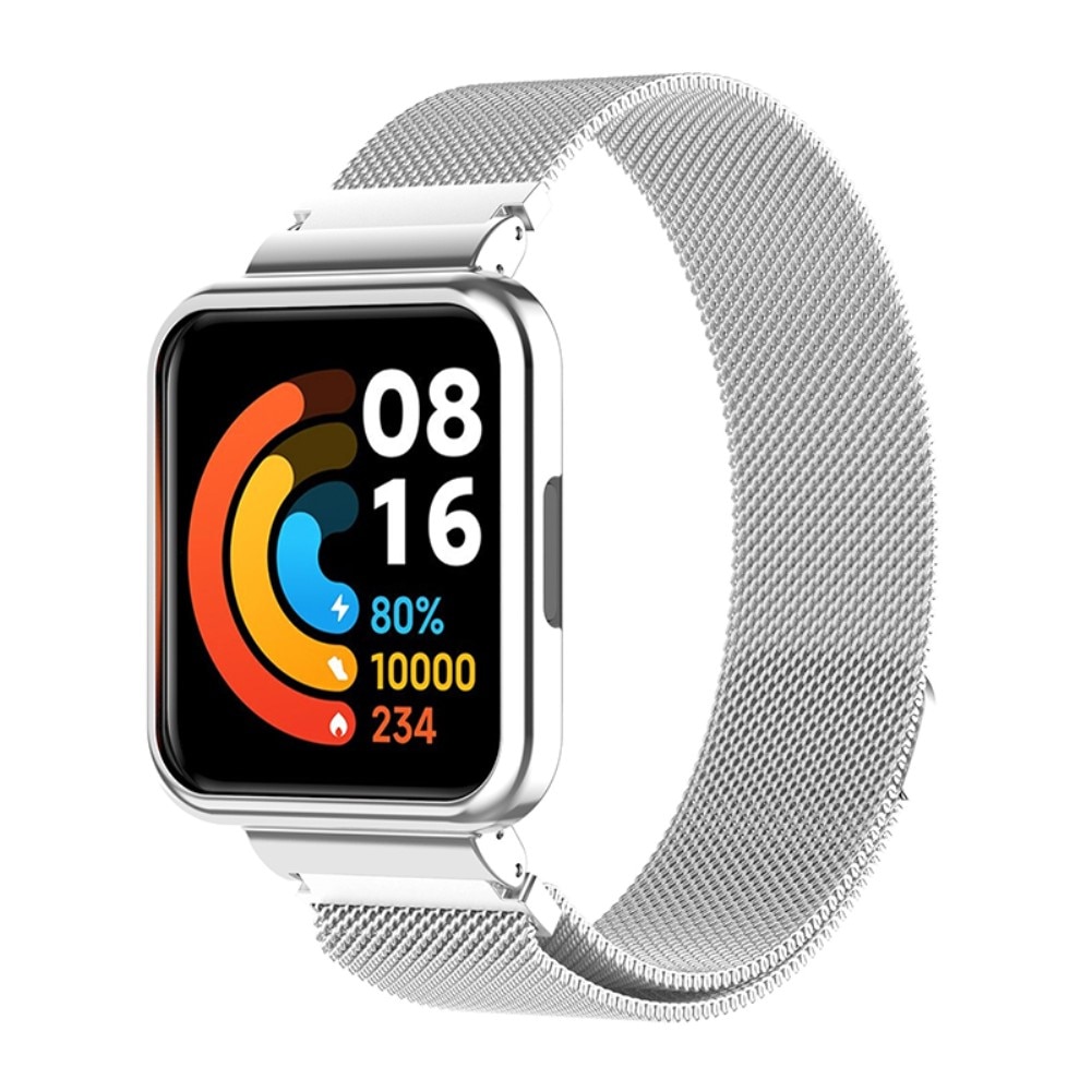 Skal+Armband Milanese Xiaomi Redmi Watch 2 Lite silver