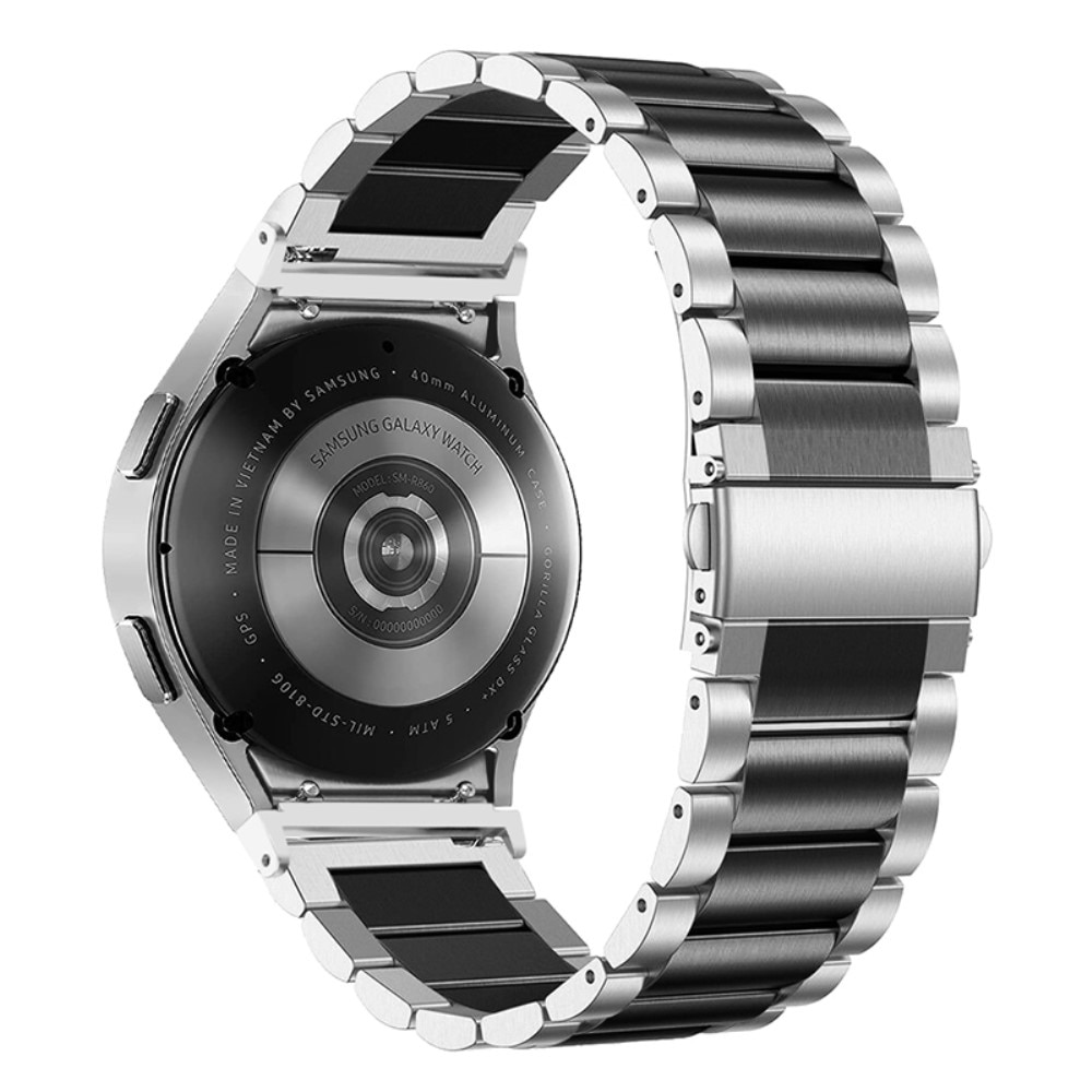 Full Fit Metallarmband Samsung Galaxy Watch 4 44mm svart/silver