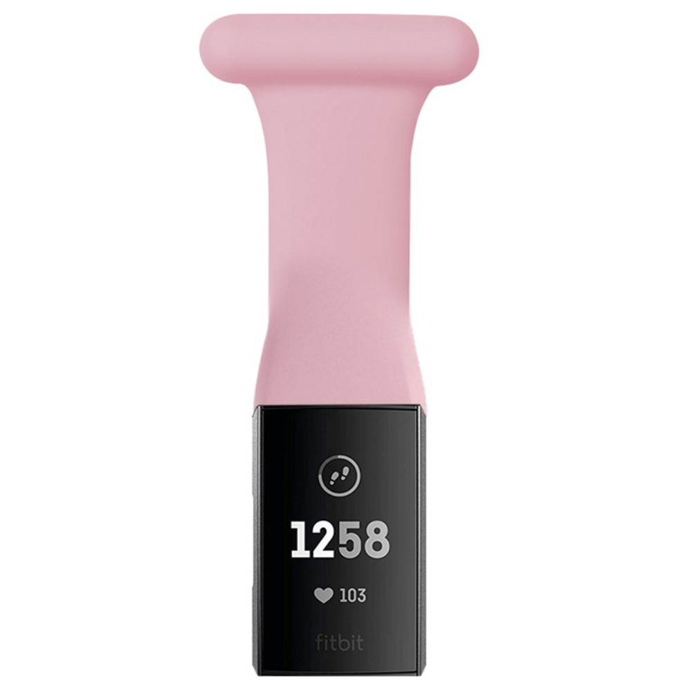 Fitbit Charge 3/4 sjuksköterskeklocka rem rosa