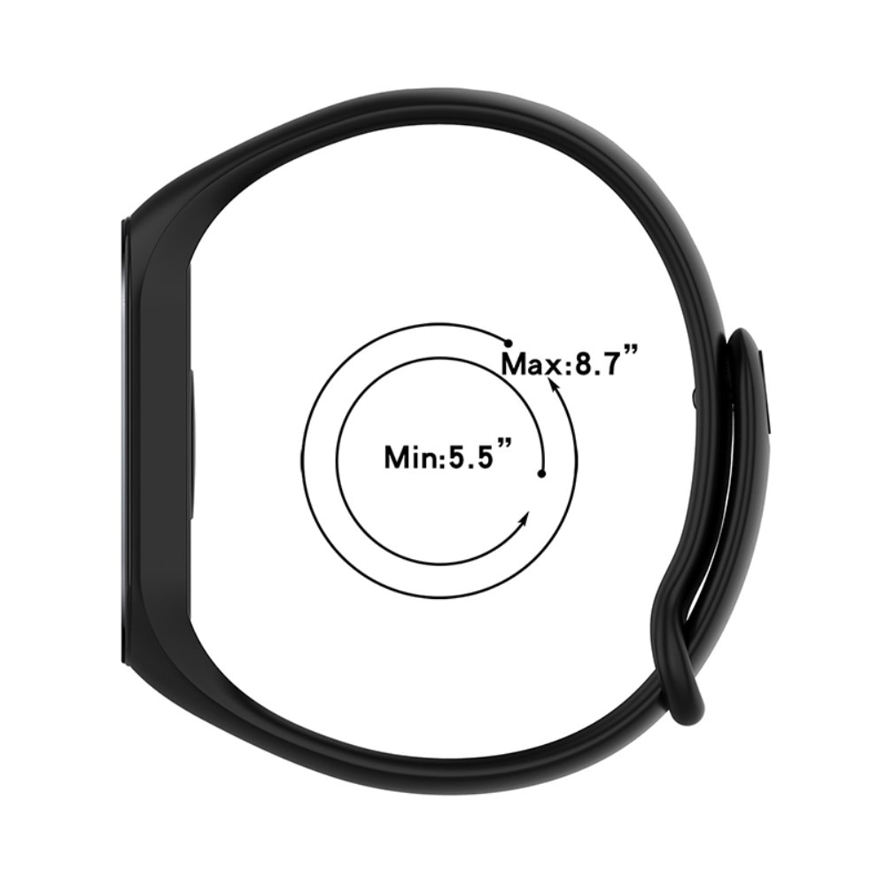 Silikonarmband Xiaomi Mi Band 7 svart