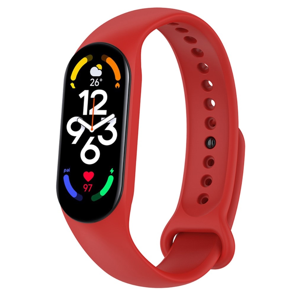 Silikonarmband Xiaomi Mi Band 7 röd