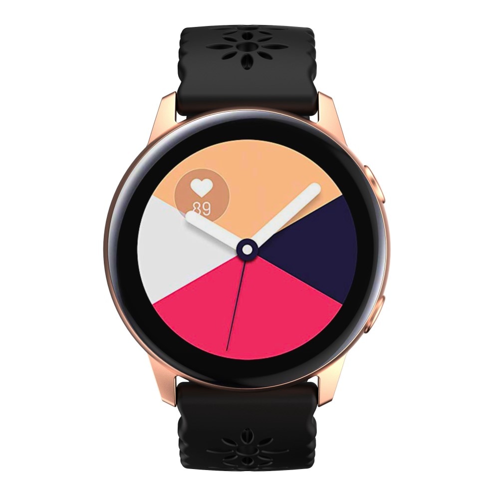 Blossom silikonarmband Samsung Galaxy Watch 4 44mm svart