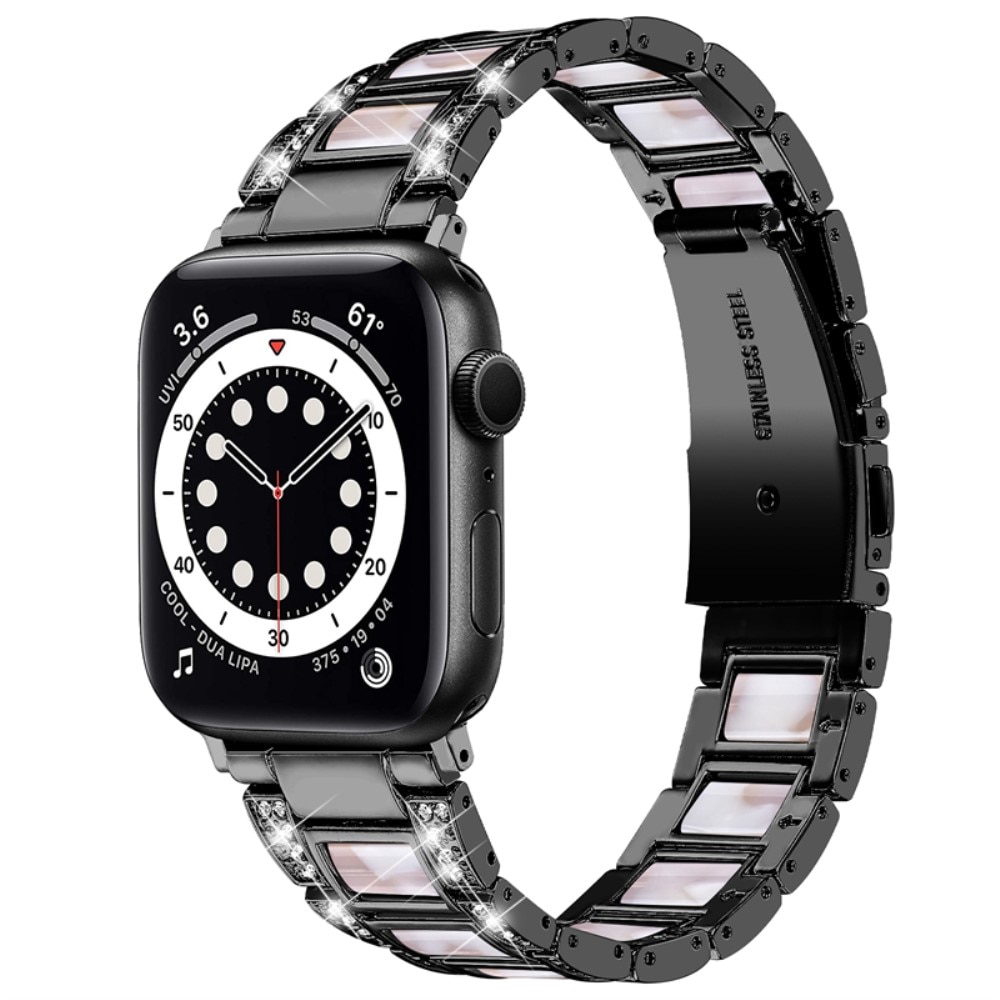 Diamond Bracelet Apple Watch 44mm Black Pearl