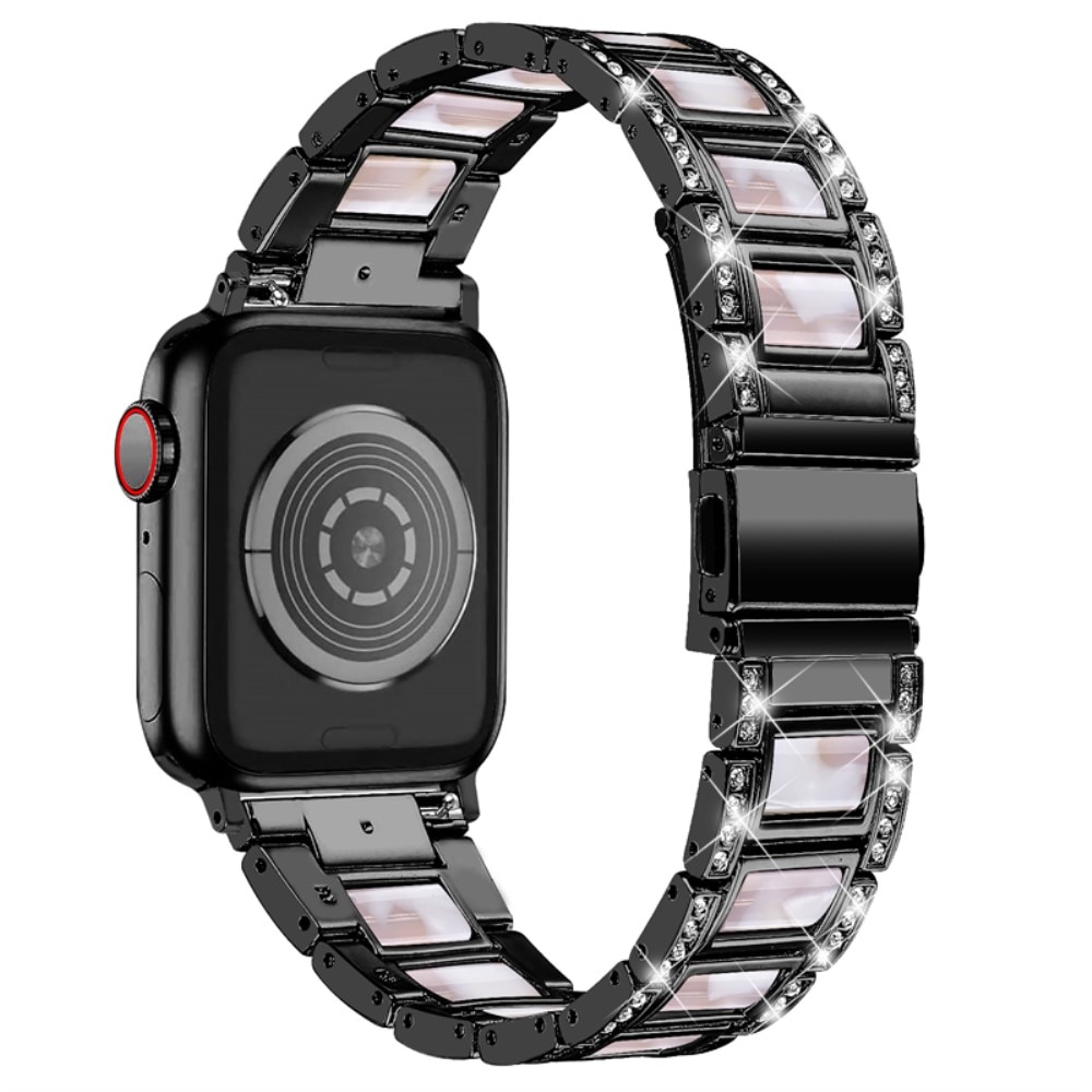 Diamond Bracelet Apple Watch 44mm Black Pearl