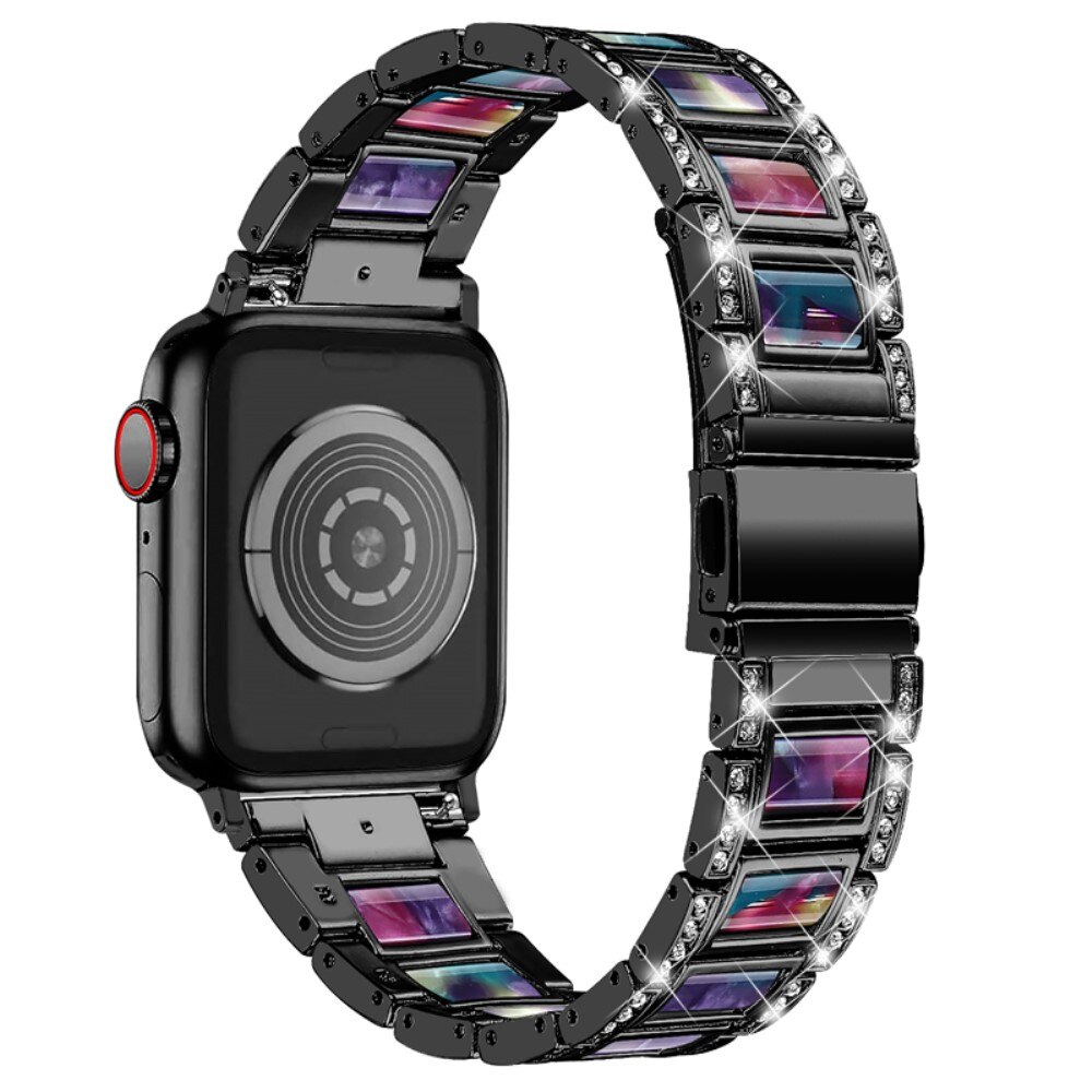 Diamond Bracelet Apple Watch 45mm Series 8 Black Space