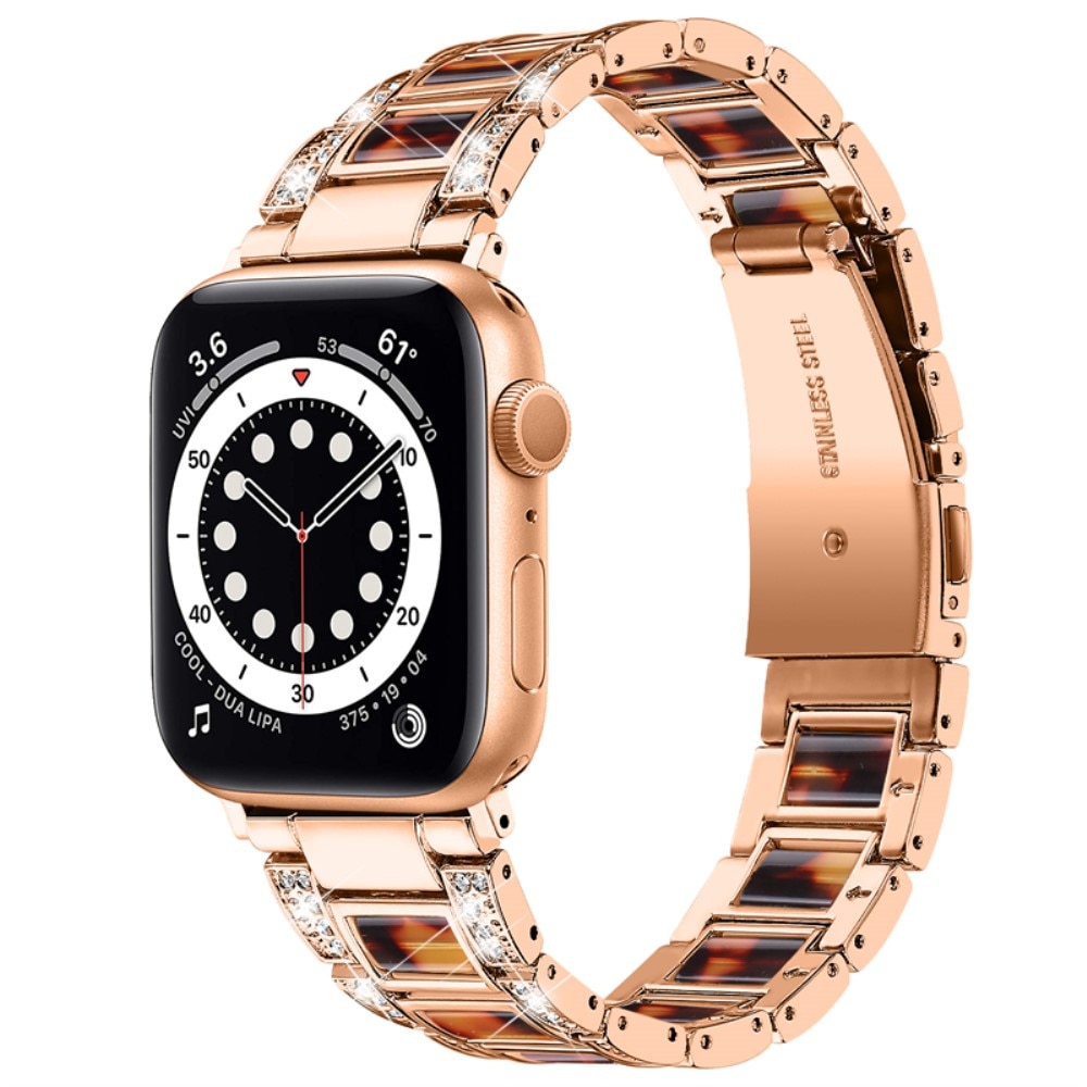 Diamond Bracelet Apple Watch 42mm Rosegold Coffee
