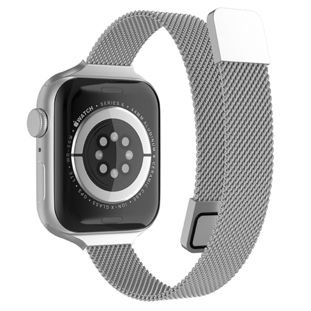 Armband Slim Milanese Apple Watch 45mm Series 9 silver