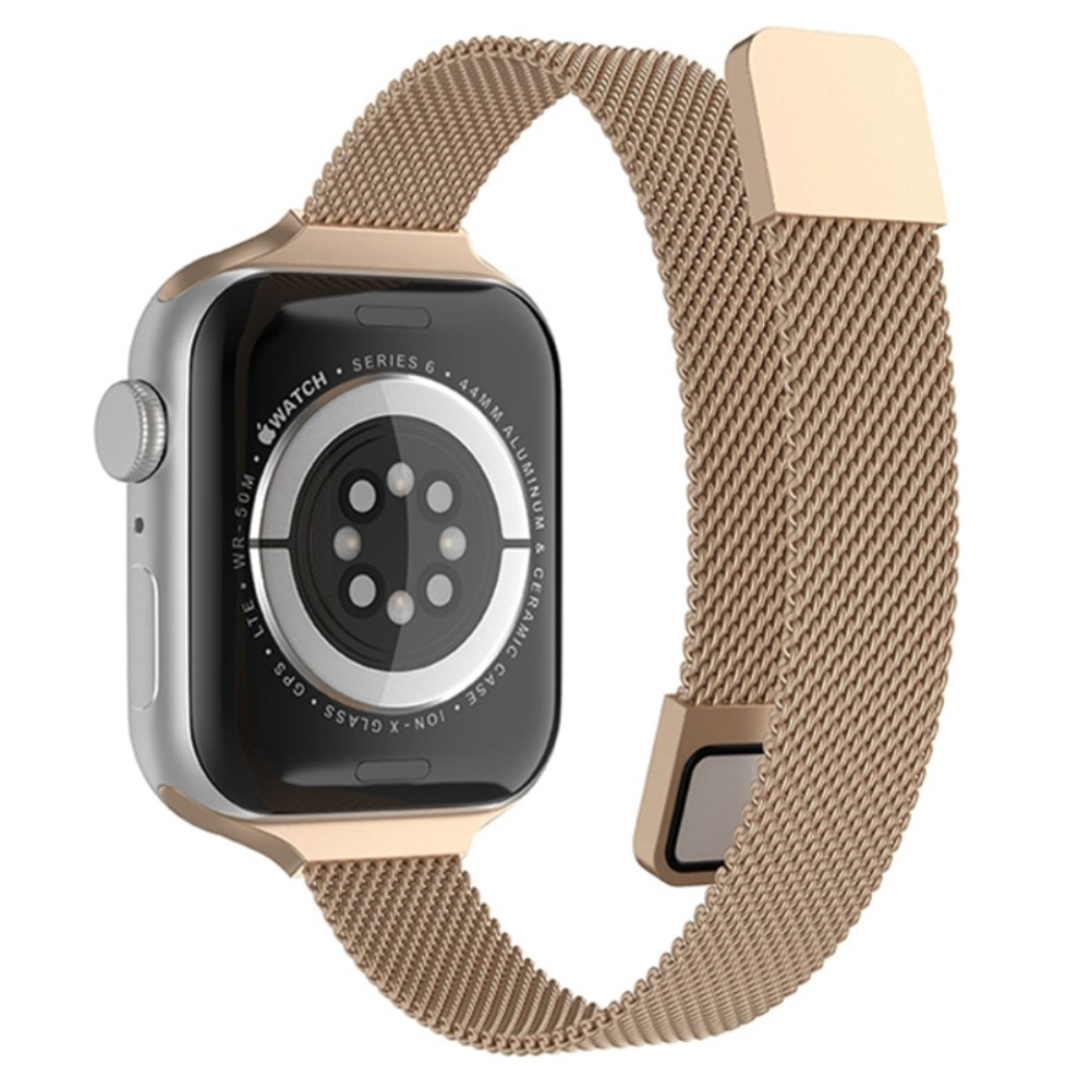 Armband Slim Milanese Apple Watch 44mm roséguld