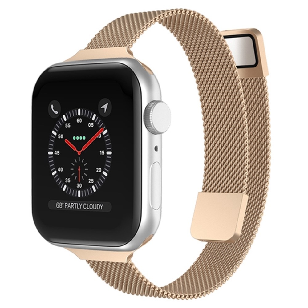 Armband Slim Milanese Apple Watch 44mm roséguld