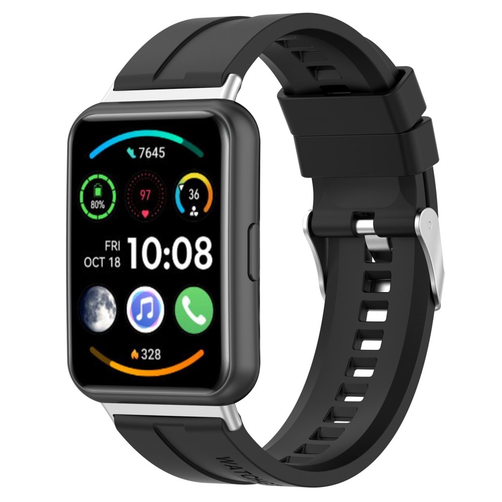 Silikonarmband Huawei Watch Fit 2 Svart