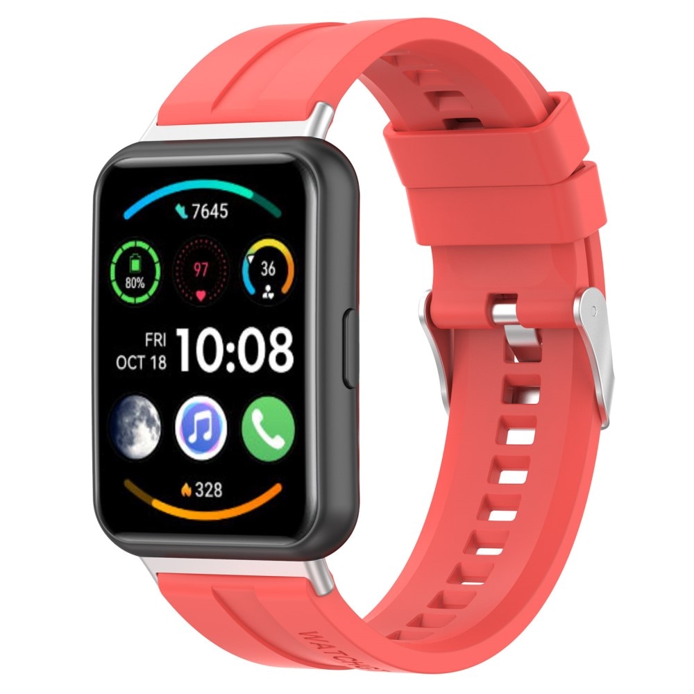 Silikonarmband Huawei Watch Fit 2 röd