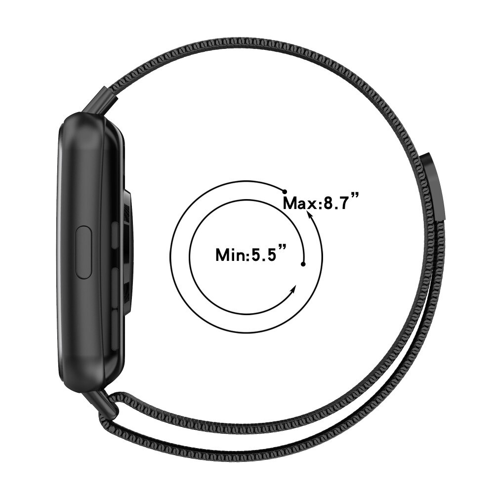 Armband Milanese Huawei Watch Fit 2 Svart