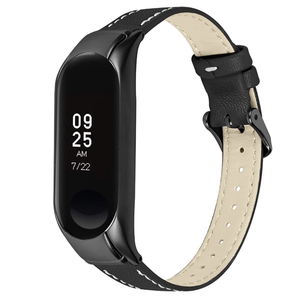 Läderarmband Xiaomi Mi Band 7 svart