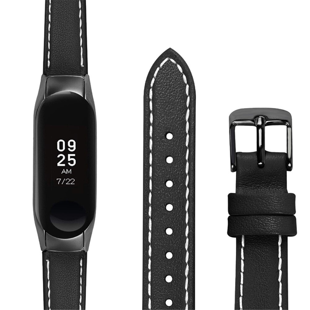 Läderarmband Xiaomi Mi Band 7 svart