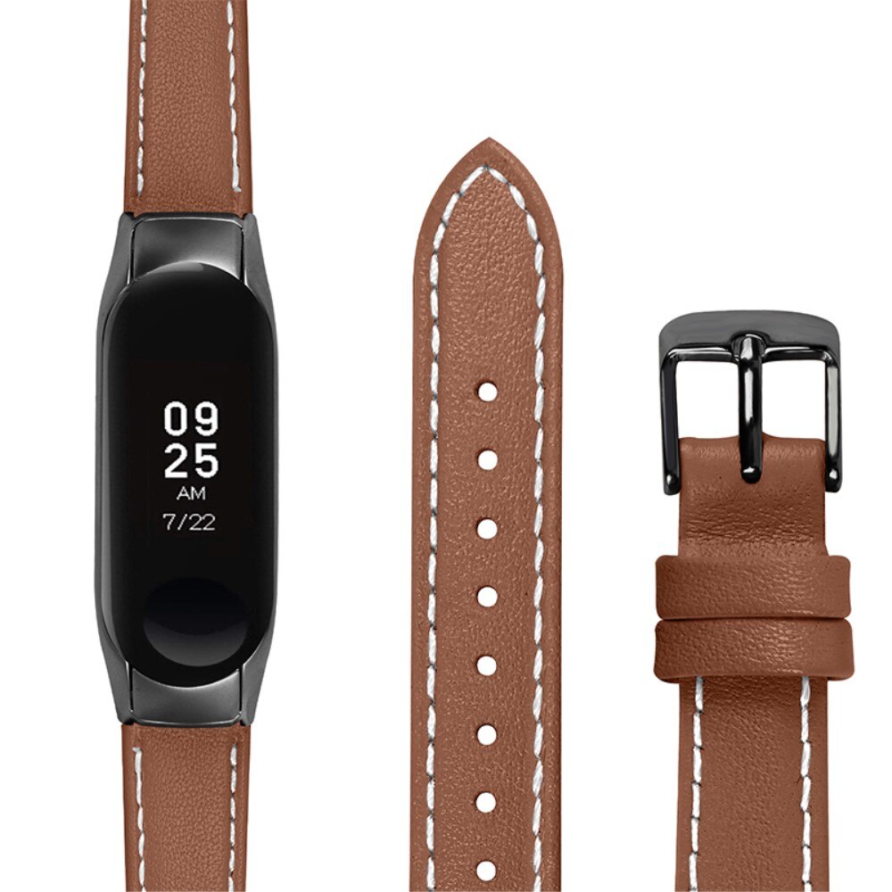 Läderarmband Xiaomi Mi Band 7 brun