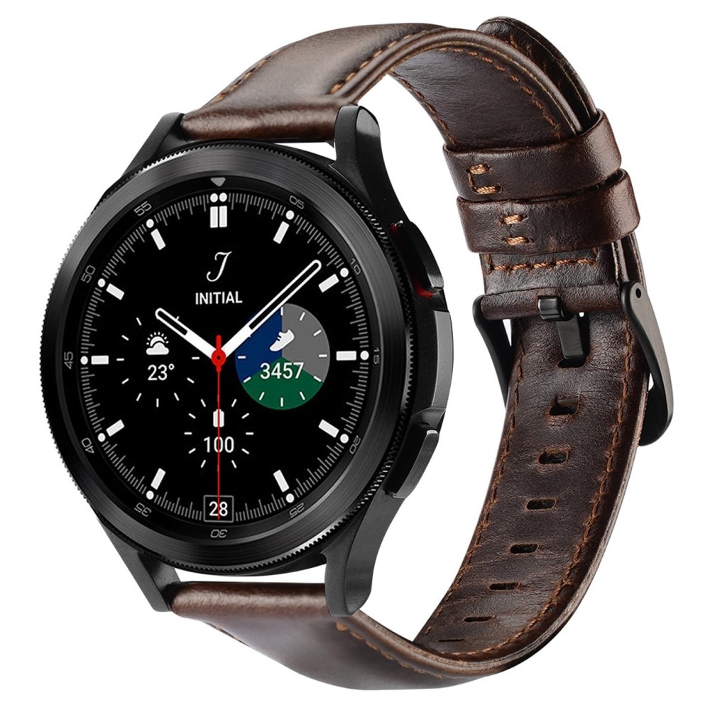 Leather Armband Samsung Galaxy Watch 6 44mm Brown