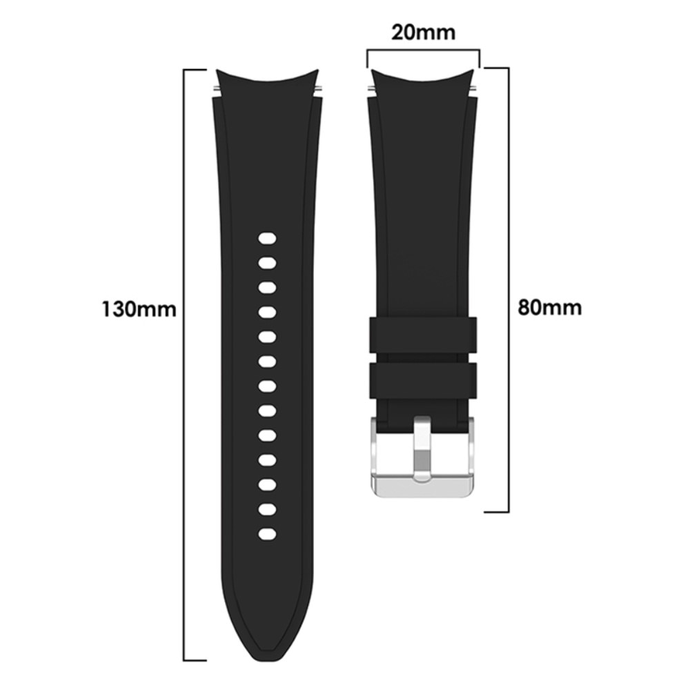Full Fit Silikonarmband Samsung Galaxy Watch 5 44mm svart