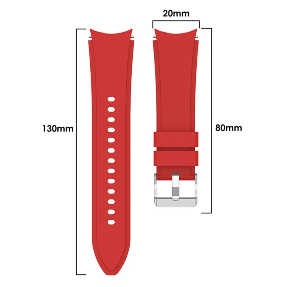 Full Fit Silikonarmband Samsung Galaxy Watch 4 44mm röd