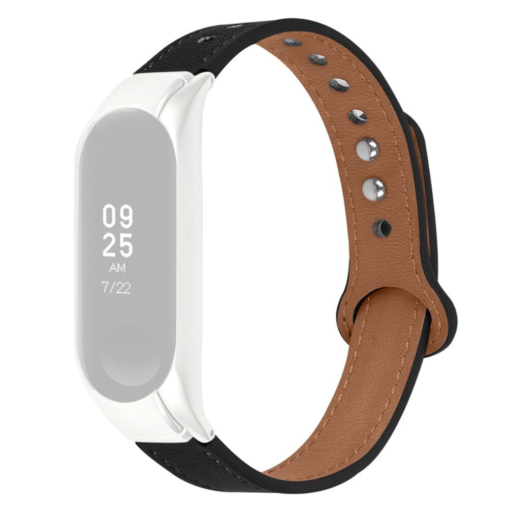 Klassikt Läderarmband Xiaomi Mi Band 5/6 svart