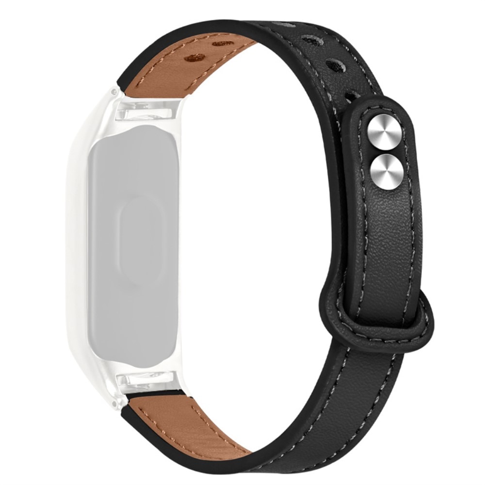 Klassikt Läderarmband Xiaomi Mi Band 5/6 svart