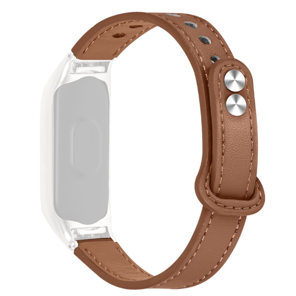 Klassikt Läderarmband Xiaomi Mi Band 5/6 brun