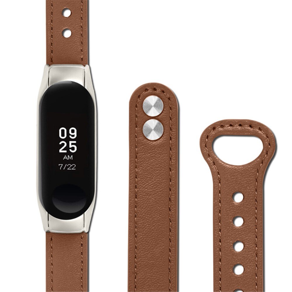 Klassikt Läderarmband Xiaomi Mi Band 5/6 brun