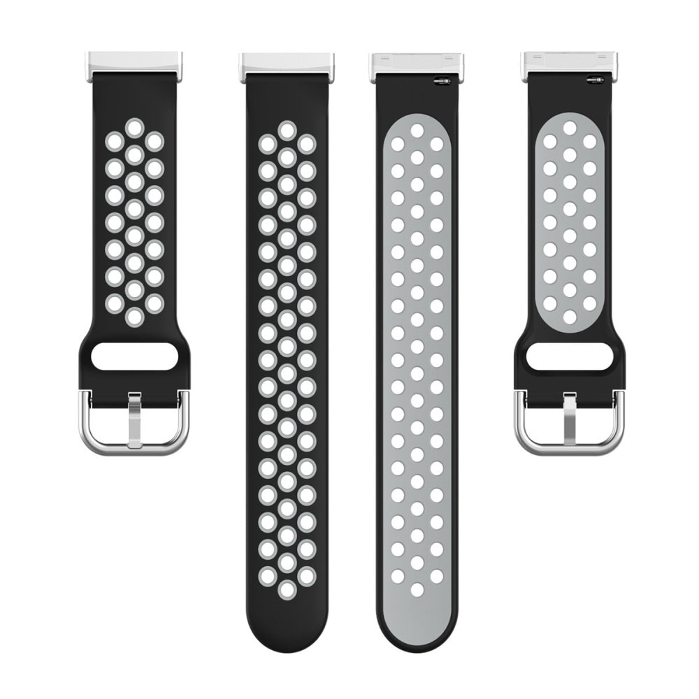 Silikonarmband Sport Fitbit Sense/Sense 2 svart