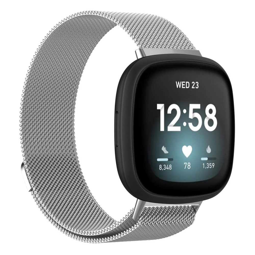 Armband Milanese Fitbit Versa 4 silver