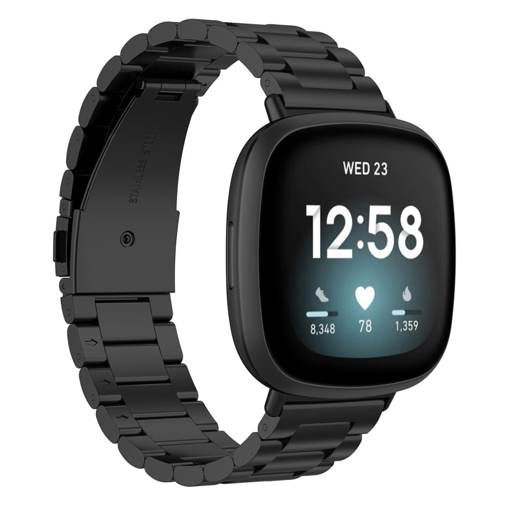 Metallarmband Fitbit Versa 4 svart