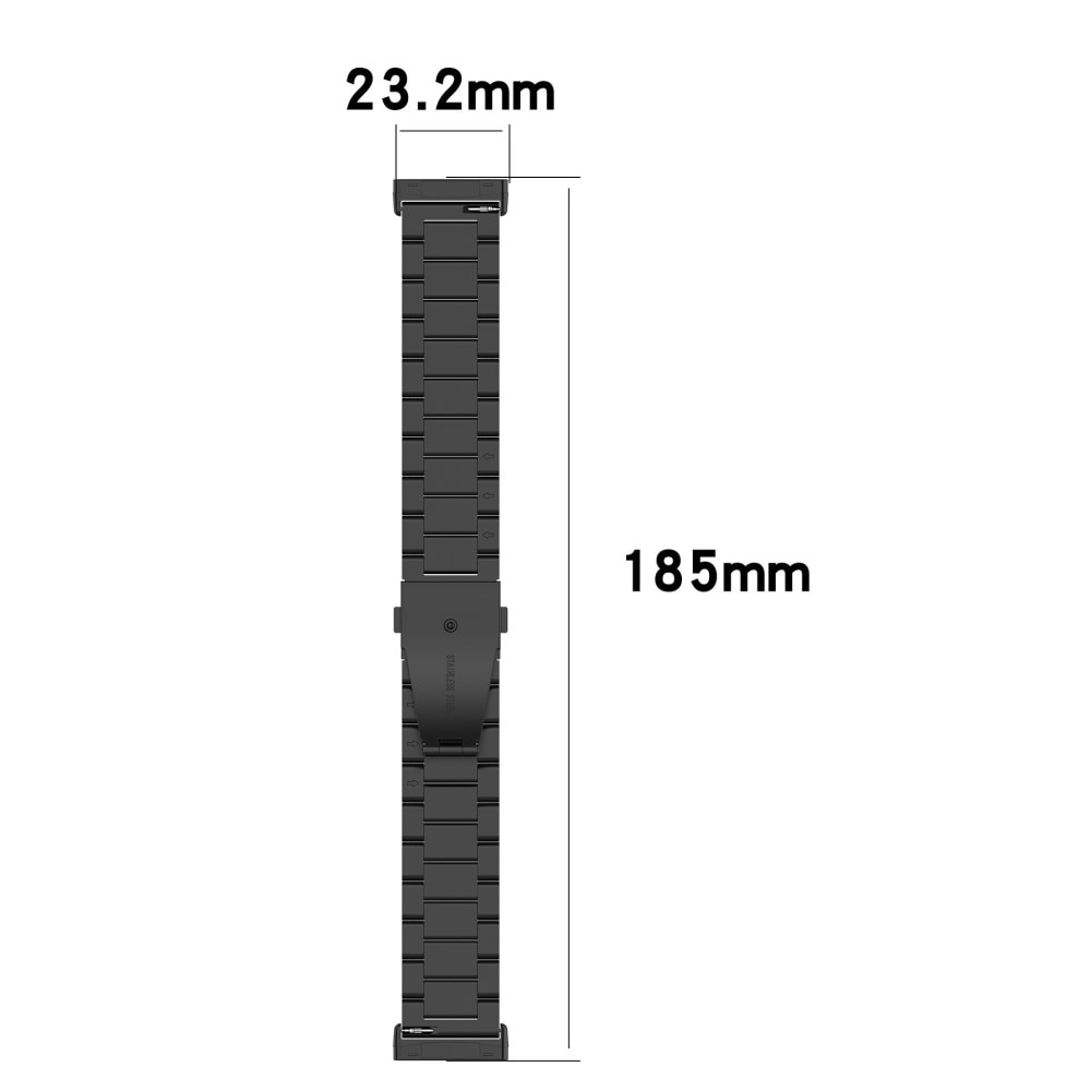 Metallarmband Fitbit Versa 3/Sense svart
