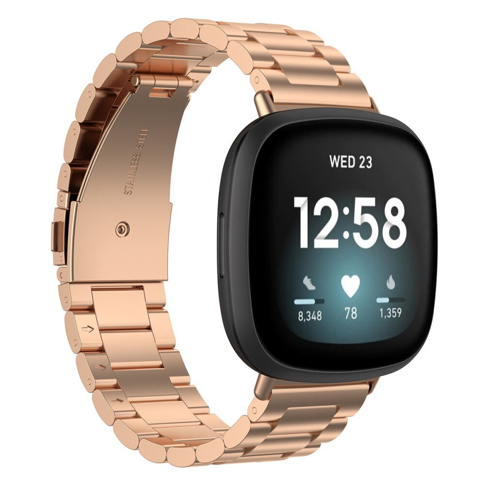 Metallarmband Fitbit Versa 4 roséguld