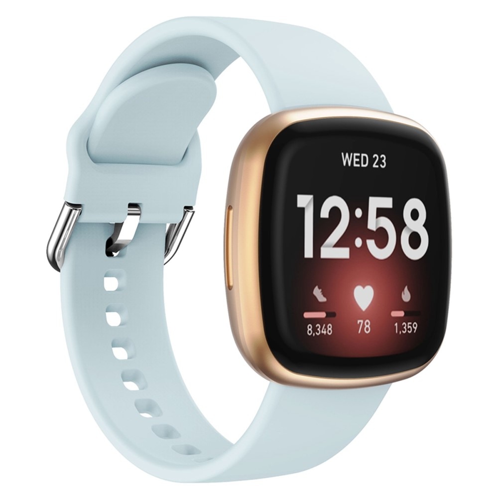 Silikonarmband Fitbit Versa 4 ljusblå