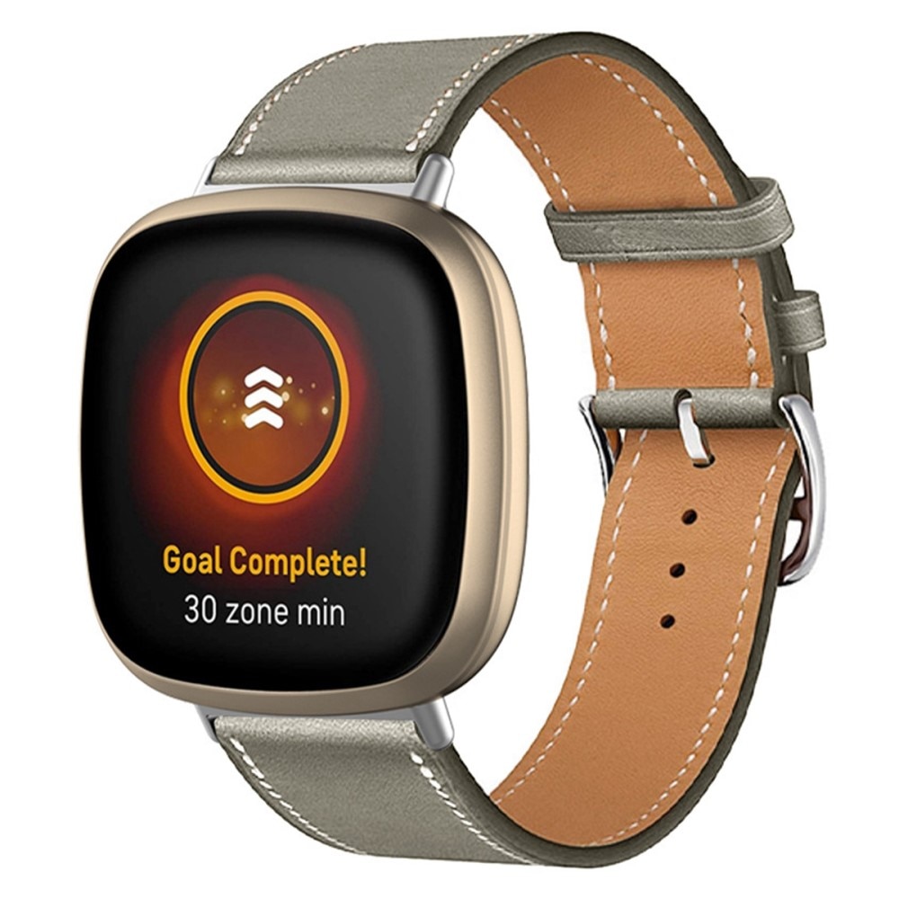 Läderarmband Fitbit Versa 4 Grå