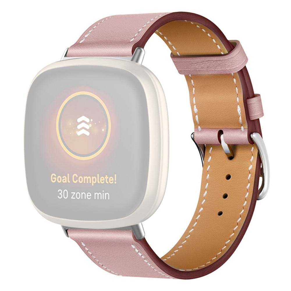 Läderarmband Fitbit Versa 4 Rosa