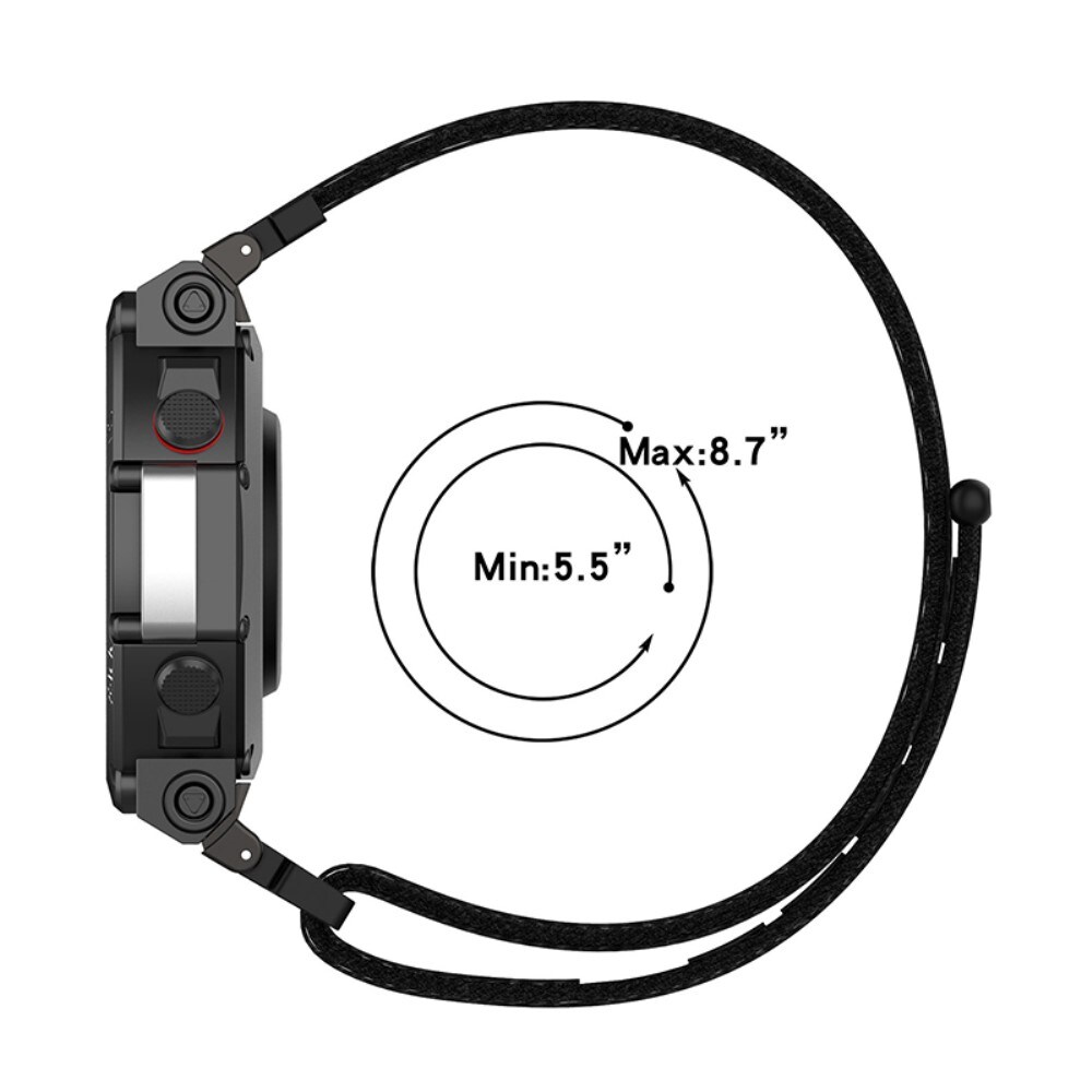 Nylonarmband Amazfit T-Rex 2 Svart