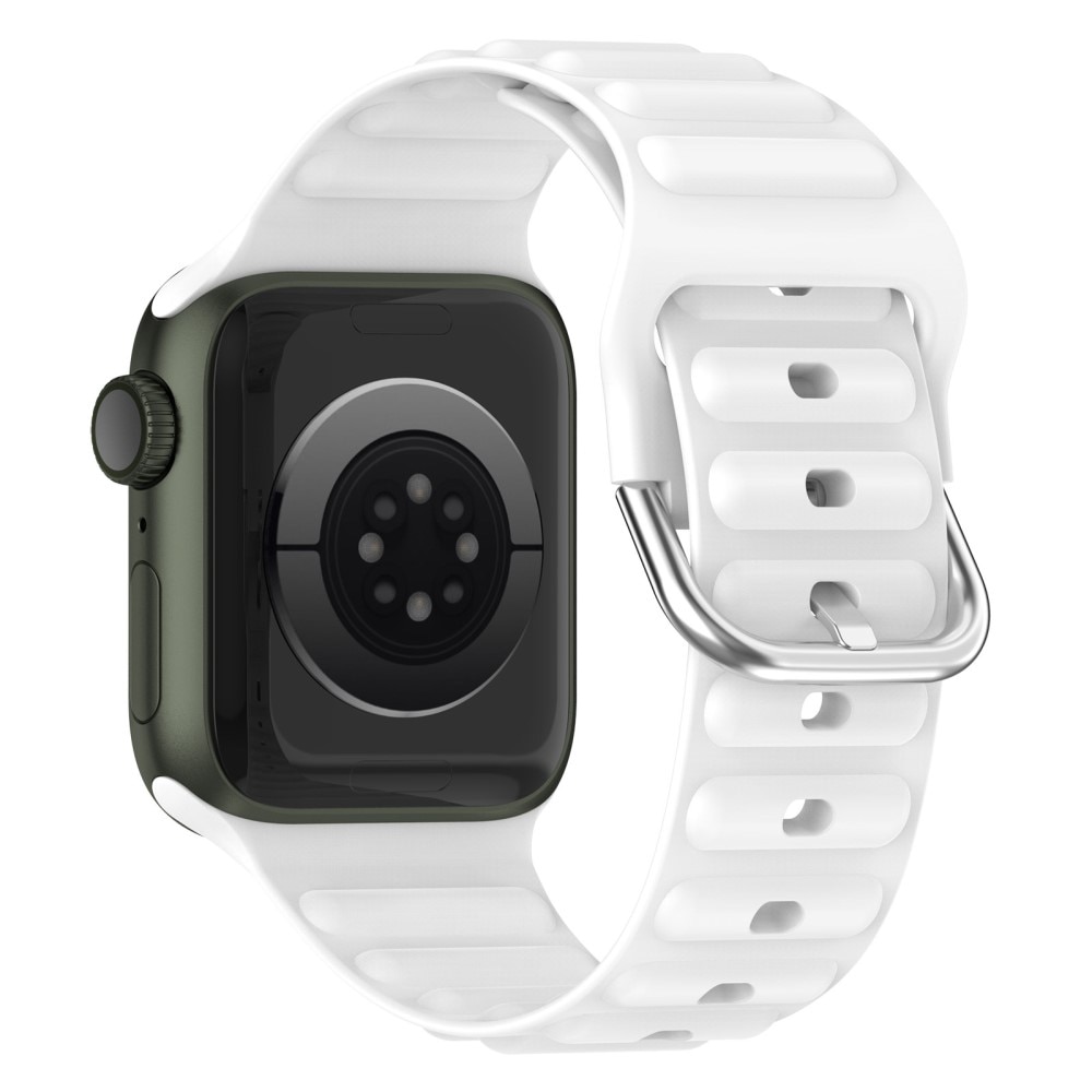 Resistant Silikonarmband Apple Watch 44mm vit