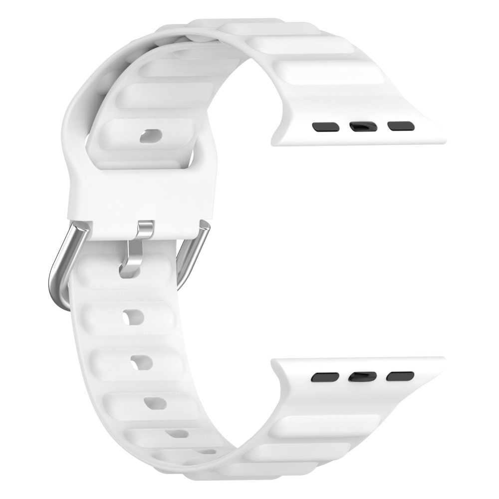 Resistant Silikonarmband Apple Watch 44mm vit